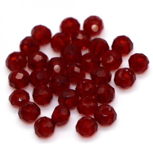 Бусины рондели 2мм, бордо прозрачный